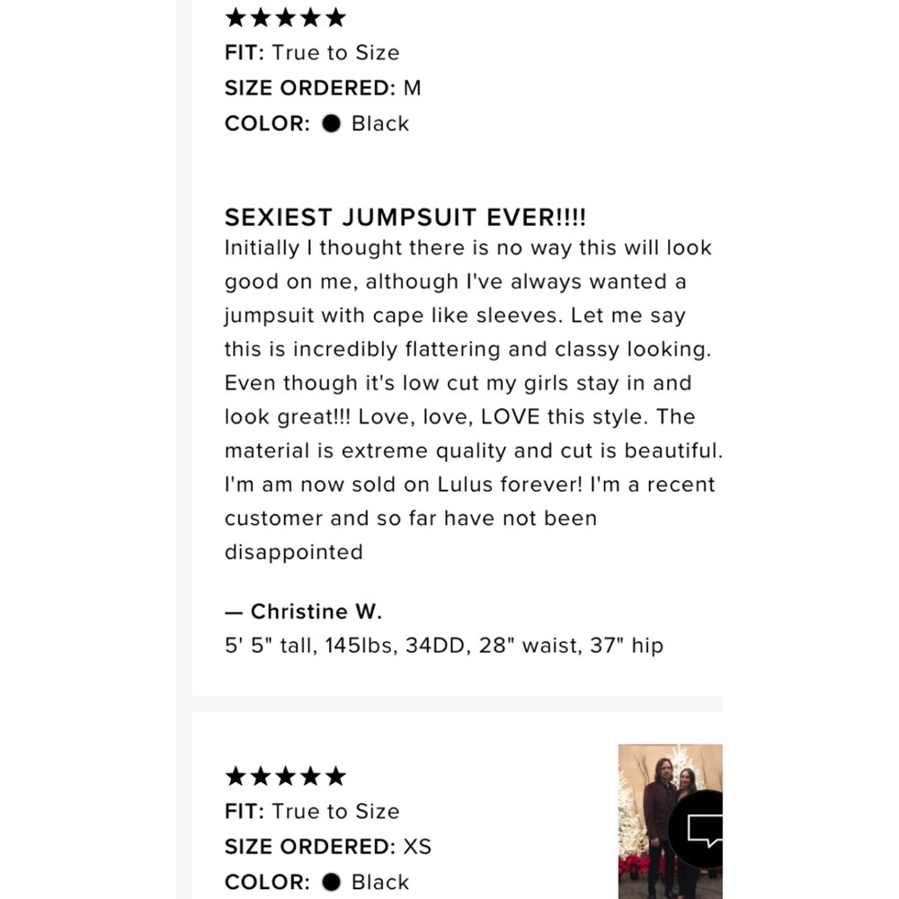 Lulu’s “Weekender” Black Backless Cape Sleeve Sexy Deep Vneck Formal Jumpsuit - Picture 8 of 11